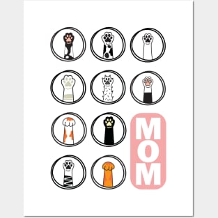 Mothers Day Mother And Child Graphic Cat Mom Cat Lover Posters and Art